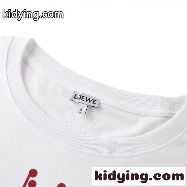 LOEWE コピー ロエベ マドリードロゴプリント 半袖Tシャツ ヴィンテージサインデザイン リラックスフィット 2026新作-7