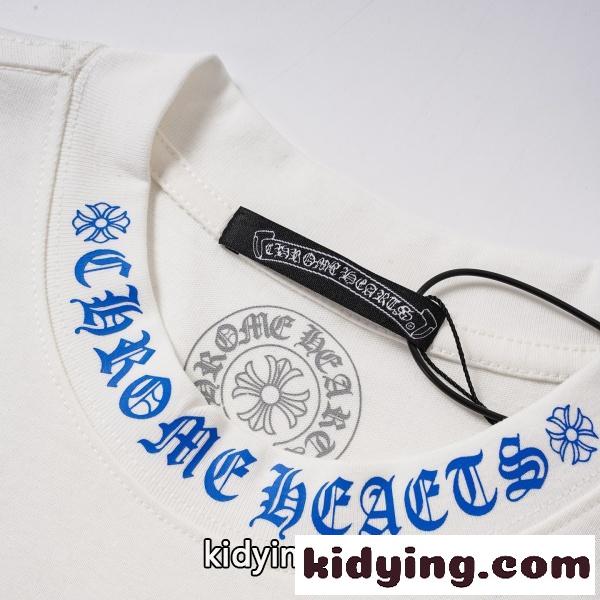 CHROME HEARTS コピー クロムハーツ コピー ネックロゴプリントポケットTシャツ ゴシックレター 半袖トップス 人気-7