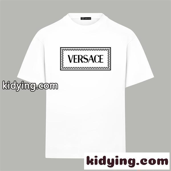 ロゴTシャツ メンズ 半袖 クルーネック お洒落 トレンド VERSACE ヴェルサーチ コピー-1