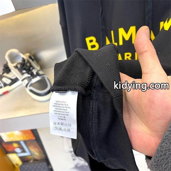 BALMAIN 偽物 秋冬 ストリートシャープ トレンディ ホワイト 連帽 大字母プリント スウェット バルマン-7