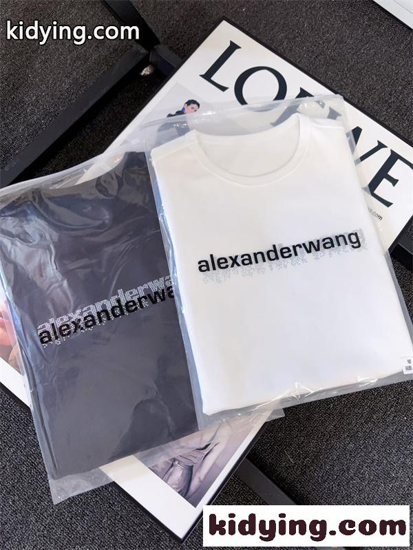 Alexander wang 半袖Tシャツ ロゴプリント アレキサンダーワン コピー スリムフィット ストリート 夏定番-7