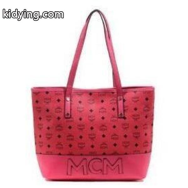 限定SALEのmcm コピーリバーシブル　ジッパーポーチがあるコーティングキャンバスのレッドレディースエムシーエムトートバッグ_エムシーエム コピー MCM_ブランド コピー 激安(日本最大級)-0