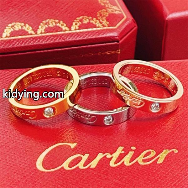 ペア対応 クラシックライン シンプル装飾 リング 定番 Cartier カルティエ コピー-0