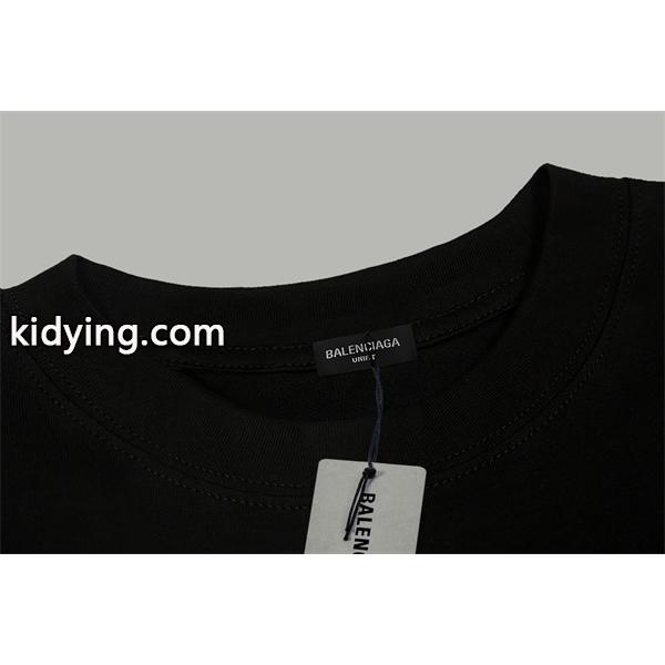 バレンシアガ コピー 長袖Tシャツ ピンクロゴ プリント 長袖 ストリートファッション カジュアル BALENCIAGA-1