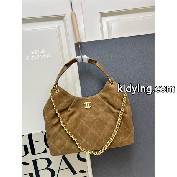 ブラックスエード 菱格チェーン CHANEL シャネル ショルダーバッグ 偽物 1S3268 レディース ヴィンテージ-2