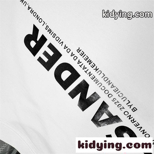 期間限定 ダブルロゴ ジルサンダー Tシャツ ホワイト 半袖 コントラストプリント JIL SANDER コピー-7
