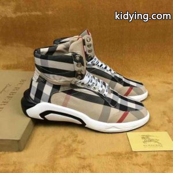 ストリートで人気の高い ハイトップシューズ バーバリー BURBERRY 3色可選 値段が安く　入手困難_スニーカー、靴_メンズファッション_スーパーコピーブランド激安通販 専門店-0