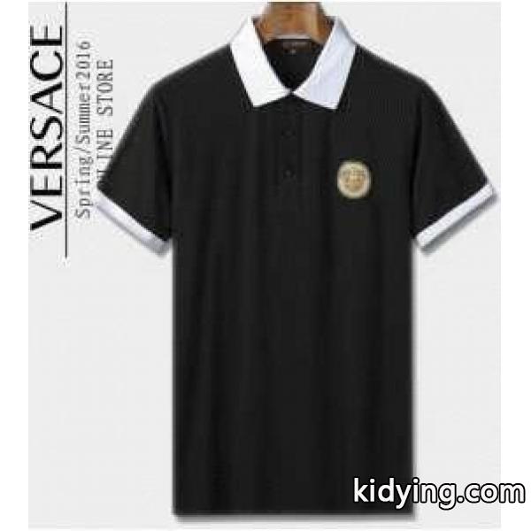 人気セール格安の4色選択可能の男性夏半袖Tシャツ服 VERSACE ヴェルサーチ ポロシャツ_ヴェルサーチ VERSACE_ブランド コピー 激安(日本最大級)-2