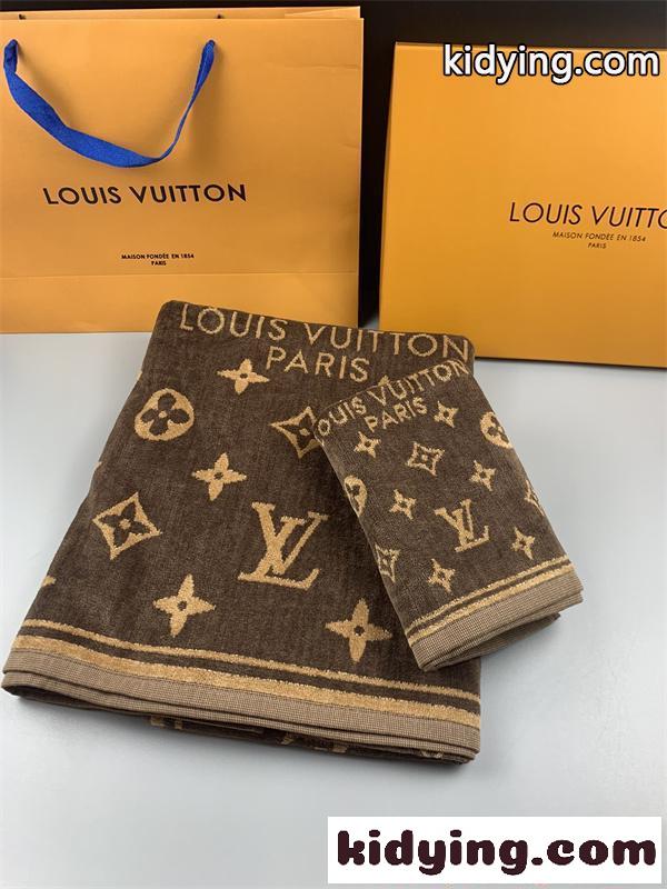 ルイビトンコピー 新作&&2026人気2点セットLOUIS VUITTONバスタオル 80×160㎝+タオル 40×85㎝(箱付きない)-5