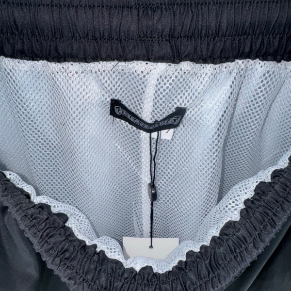 ホワイトクロス入りブラックスイムショーツ Chrome Hearts 激安 通気メッシュ仕様 クロムハーツ休闲ハーフパンツ-3