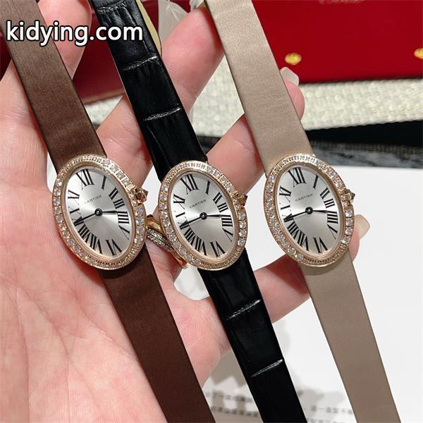 Cartier カルティエ Baignoire（バニワール） コレクション レディース コピー 腕時計 スイス製クォーツ ローマ数字インデックス 人気定番-3