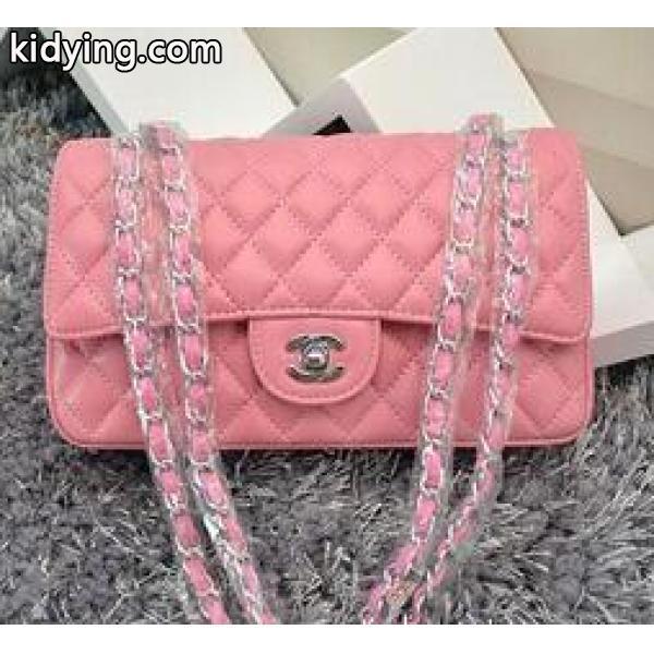 大胆な色使い マトラッセ ラムスキン 銀チェーンショルダーバッグ ココマーク 収納力 ピンク_ _ブランド コピー 激安(日本最大級)-0