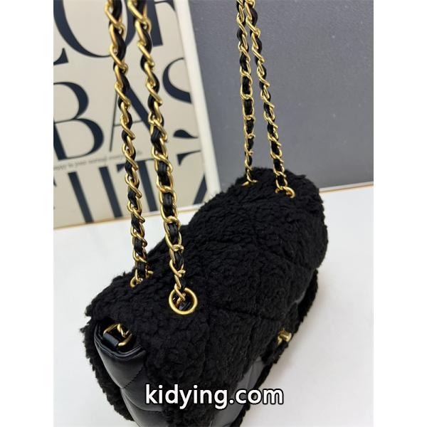 ブラックラムファー CHANEL 菱格ロゴ シャネル ショルダーバッグ スーパーコピー 1S3201 レディース エレガント-4
