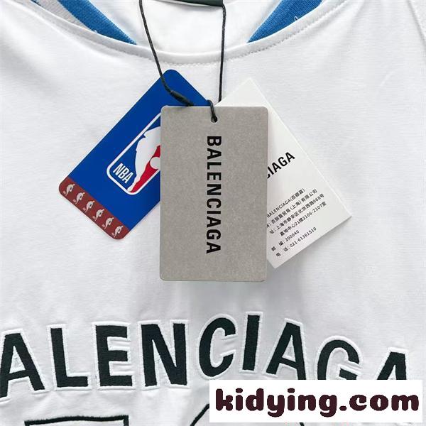 バレンシアガ スーパーコピー 半袖Tシャツ ン スポーツテイスト 配色切替 2026新作 BALENCIAGA-4