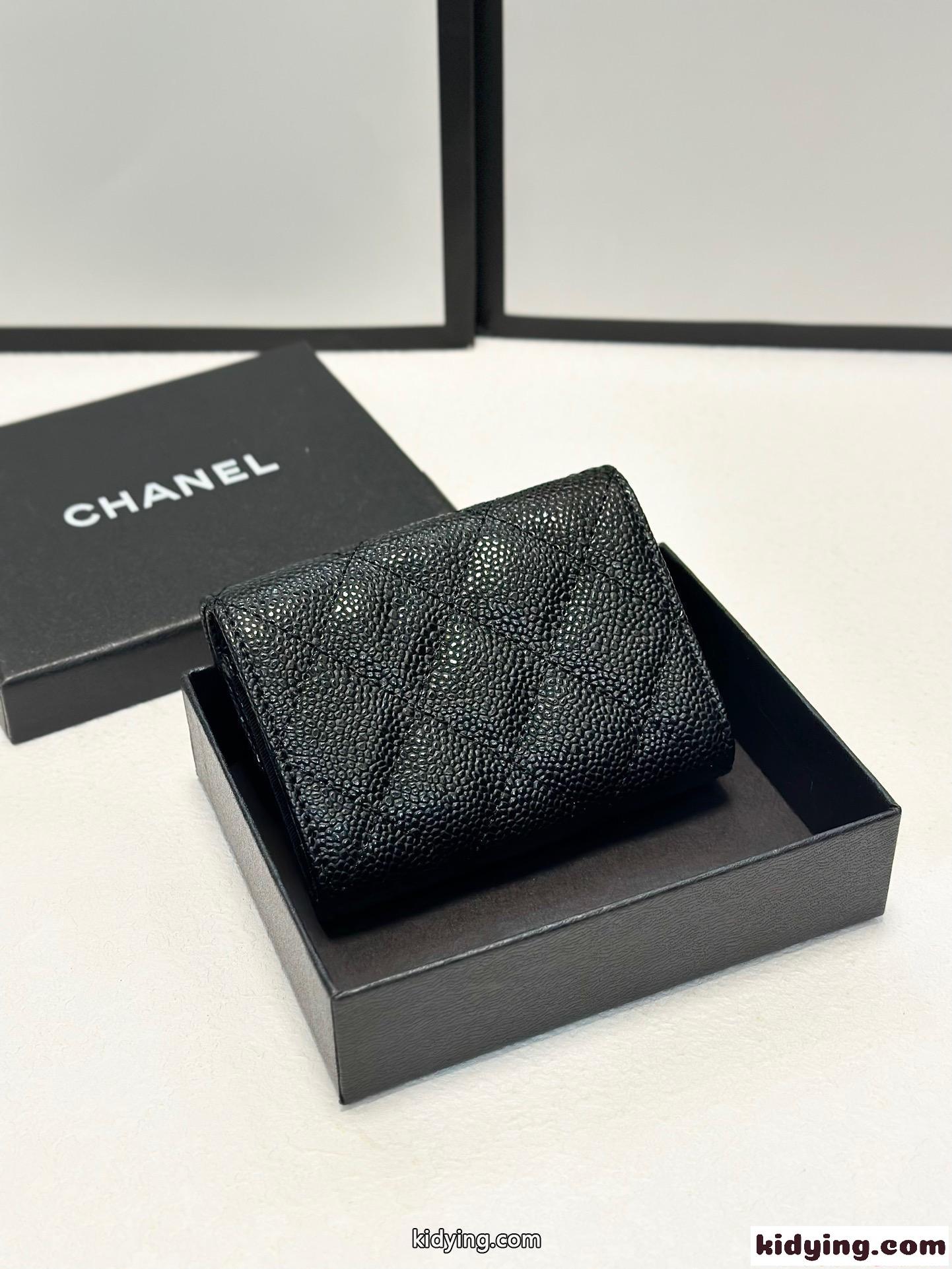 コインケース シャネル スーパーコピー ブラック レザー 小さめ ミニ財布 高級感 CHANEL-1