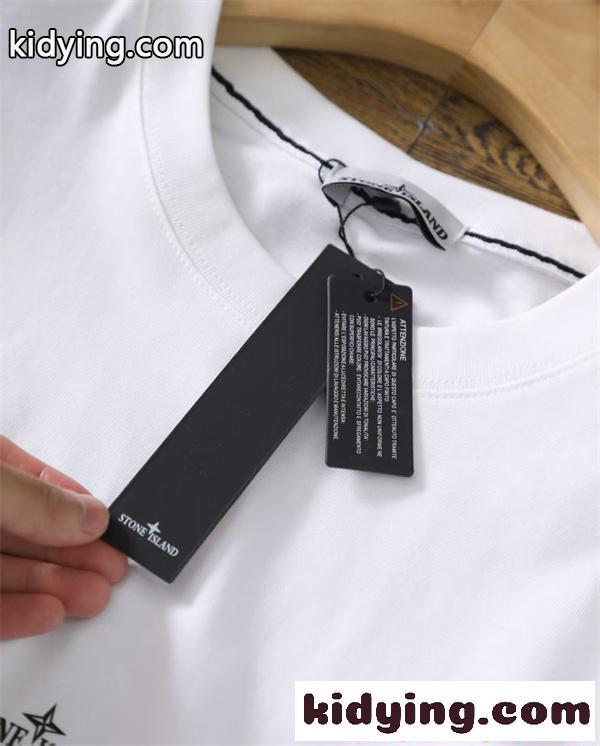 STONE ISLAND ストーンアイランド コピー 話題独走 ブラック ベーシックカラー 軽量コットン 快適 Tシャツ-7