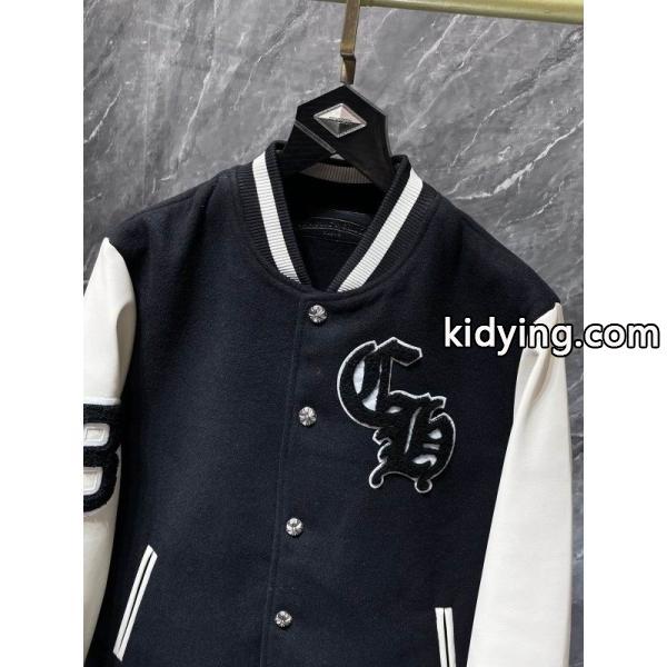 お洒落人気☆☆Chrome Hearts Cross Patch Varsity Jacketクロムハーツジャケットコピー2025-2026秋冬上品-3