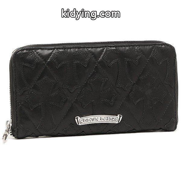 クロムハーツ メンズ 長財布 CHROME HEARTS REC F ZIP キルティング セメタリークロス シルバー クロス ライトレザー ブラック :cw-refw-qcscll-blk:ブランドショップAXES - 通販ショッピング-0