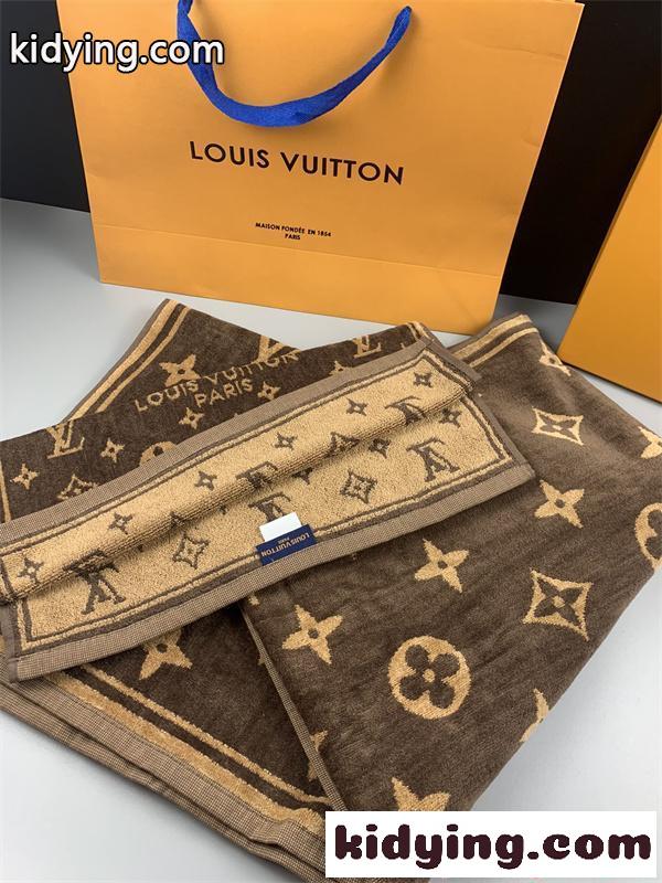 ルイビトンコピー 新作&&2026人気2点セットLOUIS VUITTONバスタオル 80×160㎝+タオル 40×85㎝(箱付きない)-3