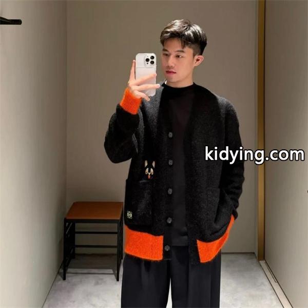 LOEWE ロエベ コピー プレミアム品質! ブラック カーディガン 当店イチオシ 注目-0