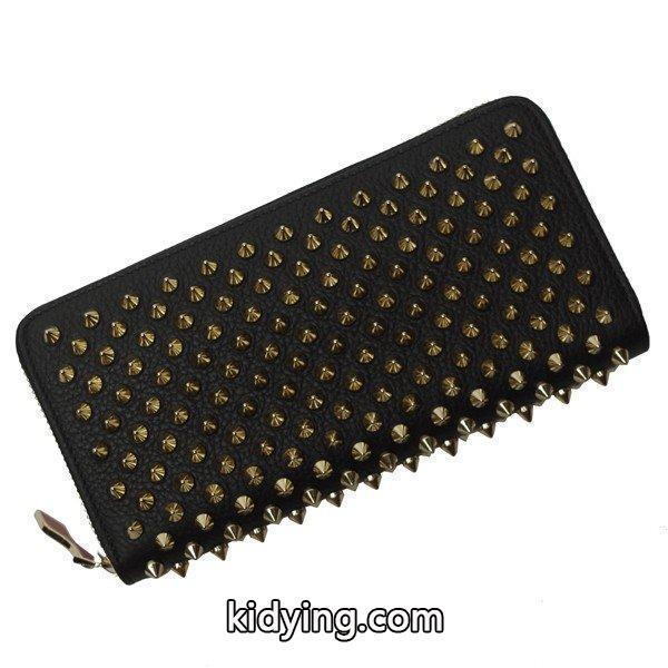 クリスチャンルブタン Christian Louboutin 財布 メンズ レディース ラウンドファスナー 長財布 PANETTONE パネトーネ スパイク スタッズ BLACK+GOLD 1185059 :lb9505811-bk:カミーノ - 通販ショッピング-0