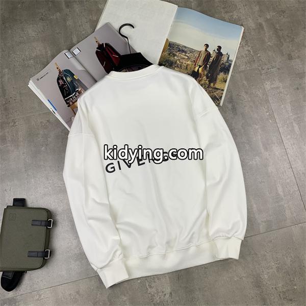 GIVENCHY コピー 2025秋冬コーデ 万能 洗練スタイル ホワイト 緑 4G ロゴ パーカー ジバンシー-5