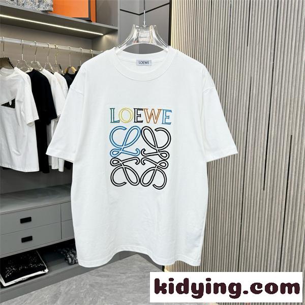 刺繍 半袖Tシャツ メンズ LOEWE 高級感 デザイン性 上品カジュアル ロエベ スーパーコピー-0