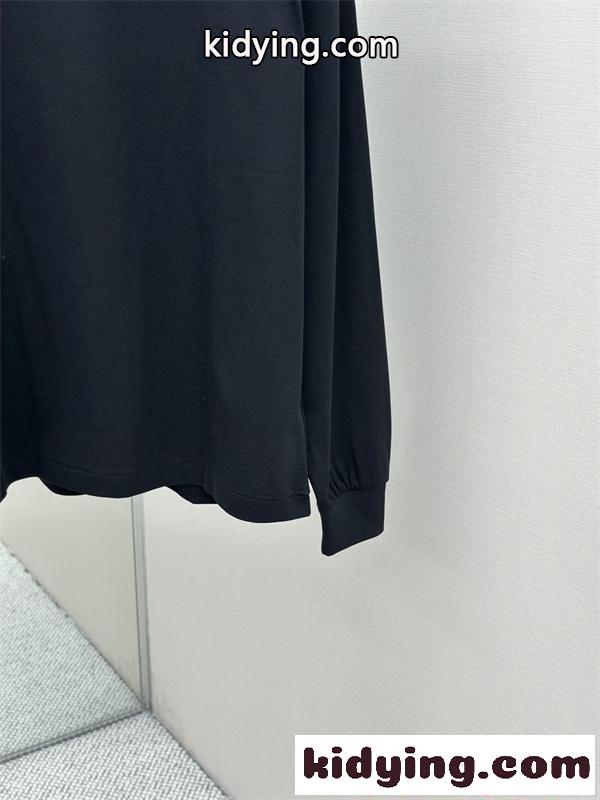 DIOR ディオール コピー 長袖Tシャツ ミニロゴプレート クルーネック シンプル洗練 2026新作-6