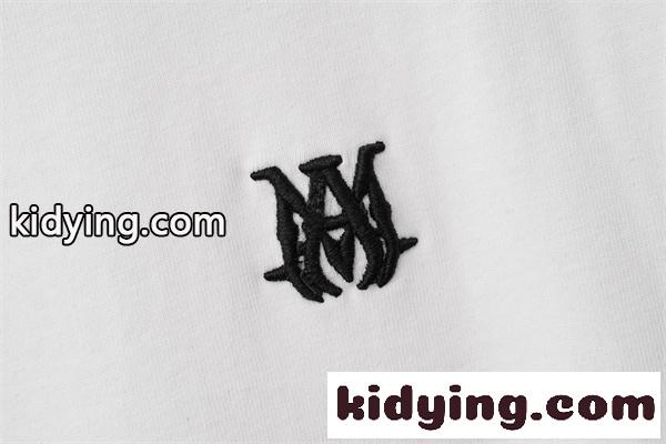 ミニロゴ 刺繍デザイン クルーネック ベーシックフォルム AMIRI アミリ コピー 半袖Tシャツ 上質カジュアル-4