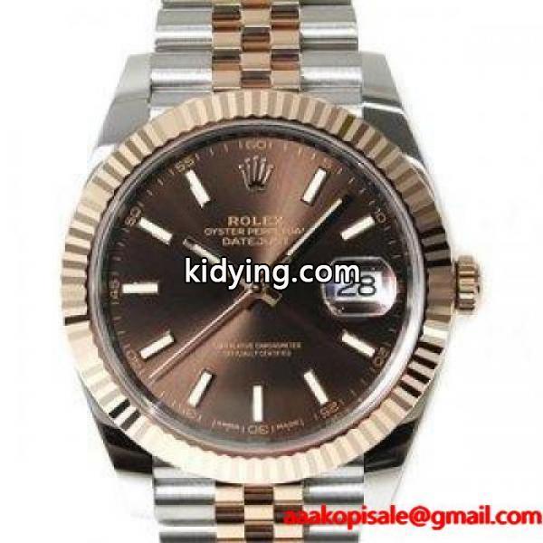 美品 ROLEX(ロレックス)デイトジャスト41 Ref126331 ランダム番 チョコレートダイヤル 自動巻き【Ceやしろ店】 :ya4925:ココロード - 通販ショッピング-0