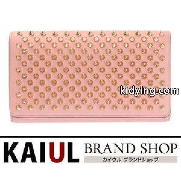 クリスチャン・ルブタン マカロン スパイク スタッズ ウォレット 二つ折り 長財布 ストラップ付き レザー ピンク ABランク :118883:KAIULヤフーショップ - 通販ショッピング-0
