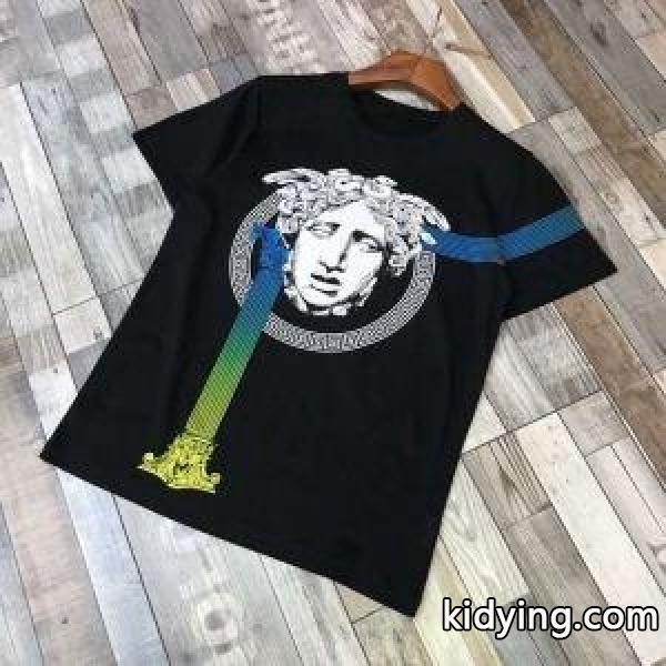 在庫あり 5-6日着 VERSACE ヴェルサーチ 半袖Tシャツ 最新先取りおしゃれなロゴ入り_ヴェルサーチ VERSACE_ブランド コピー 激安(日本最大級)-0