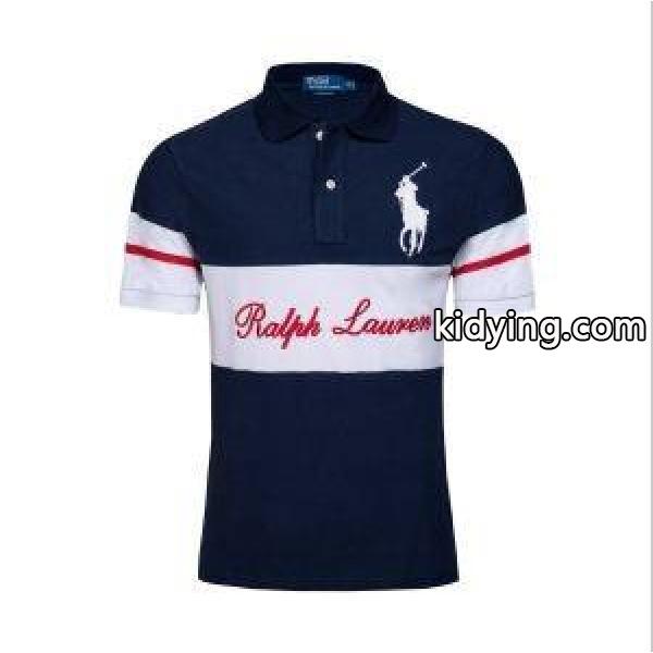 欧米の雰囲気が漂うPolo Ralph Laurenポロラルフローレンコピーロゴ付きメンズポロ半袖tシャツ激安-0