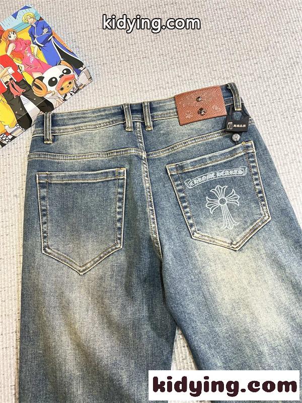ウォッシュド加工 ストレート寄り シンプルボトムス CHROME HEARTS クロムハーツ コピー ジーンズ こなれ見え 買い足し候補-9