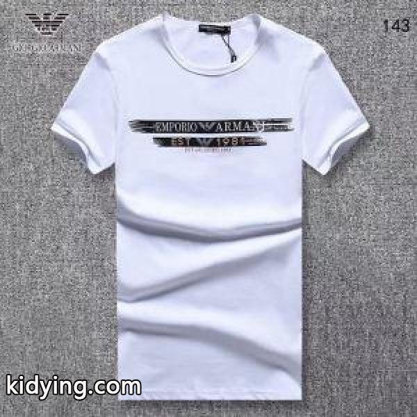 驚きの破格値セールカジュアルナチュラル大活躍ARMANIアルマーニtシャツ激安ゆったりおしゃれＴシャツグリーン黒白-1