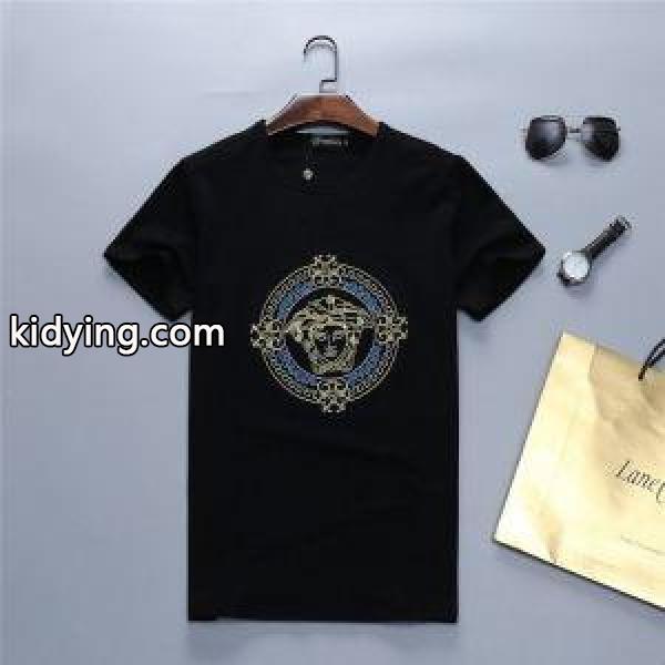 ヴェルサーチ ｔシャツ 通販VERSACE爆買い大人気真夏のメイントップス着回しｔシャツブラックホワイト男性用-1