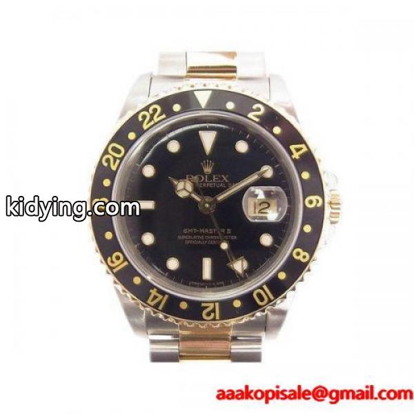 【新宿店】【中古】ROLEX ロレックス 16713　GMTマスターII　コンビ　ブラックベゼル/文字盤　SS×YG　AT　X番_ロレックス ROLEX_ブランド コピー 激安(日本最大級)-0