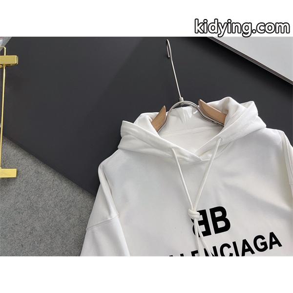 BALENCIAGA スーパーコピー パーカー ンプルロゴデザイン コットン フーディ ストリート カジュアル バレンシアガ-1
