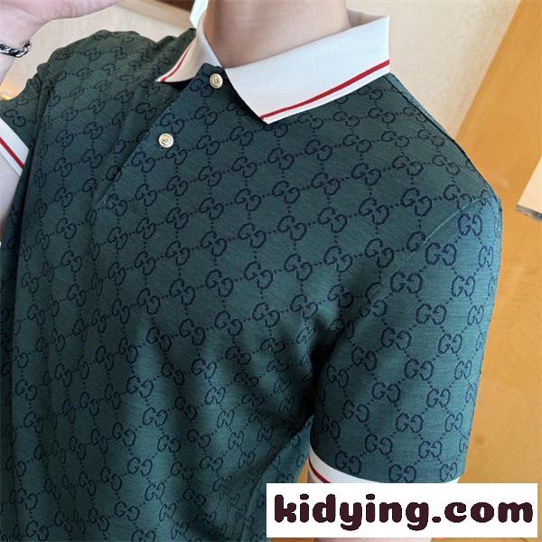 GUCCI激安♥2026ss春夏新作poloグッチポロシャツコピーエメラルドグリーン上品-6