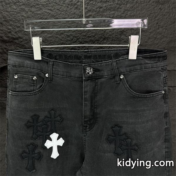 プレミアム品質 上質デニム 2026新作コーデ クロムハーツ Chrome Hearts コピー デニムパンツ-2
