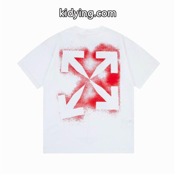品質保証 オフホワイト 通販 メンズ半袖TシャツOff-WhiteプリントＴシャツ2色可選-0