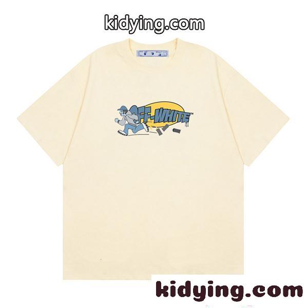Off-White オフホワイト コピー 半袖Tシャツ プリント ビッグシルエット ストリート夏トップス-8