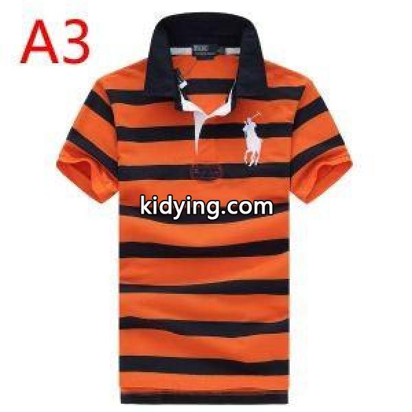 モードな雰囲気Polo Ralph Laurenポロ ラルフローレン激安ストライプHOT大得価メンズビジネス用ポロ半袖メンズTシャツ-2