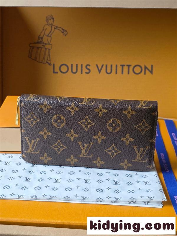 ルイヴィトン Louis Vuitton コピー M28278 ジッピーウォレット モノグラム 長財布 ラウンドファスナー 大容量 レモンカラー内装 N級品-1