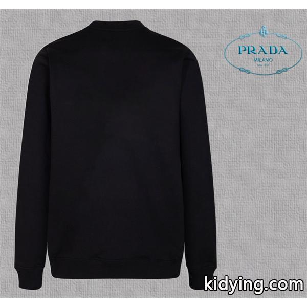 冬新作 ブラック ブルーロゴデザイン エレガント スタイリッシュ コピー スウェット Prada プラダ-9