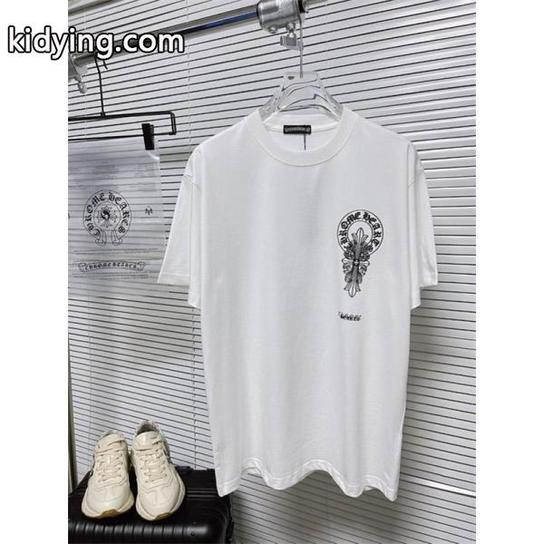 吸汗速乾機能の高い生地のCHROME HEARTSクロムハーツスーパーコピーメンズクルーネック半袖Tシャツ人気品-0