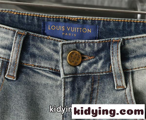 デニムパンツ メンズ ルイヴィトン コピー LOUIS VUITTON カジュアル ヴィンテージ風 おしゃれ 2026新作-6