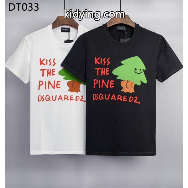 ディースクエアード コピーDsquared2爆買い正規品おすすめ動きやすさｔシャツ男性用綿生地ロゴプリント-0