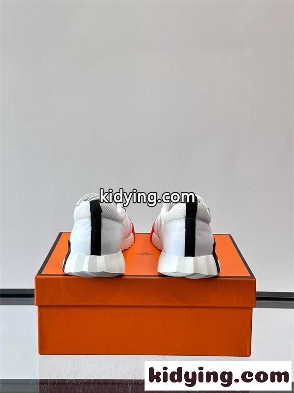 スニーカー メンズ 軽量設計 HERMES 通気メッシュ 厚底ソール エルメス コピー クッション性-6