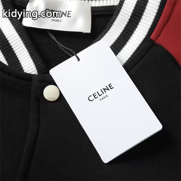 セリーヌ コピー 2025秋冬 CELINE ブラック×レッド ジャケット 存在感抜群 スポーティー-4
